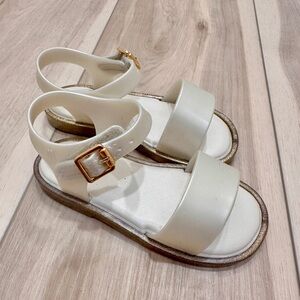 Mini Melissa toddler girl sandals, gold size 9